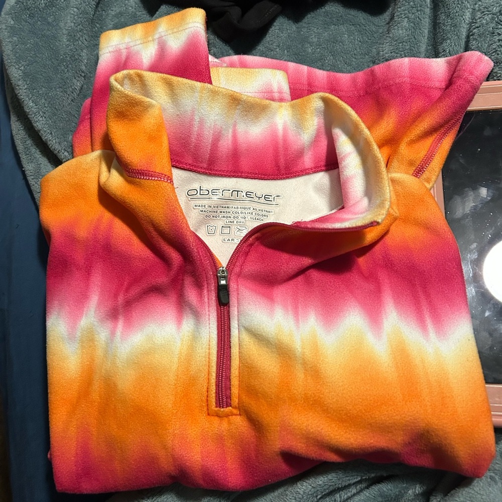 Obermeyer Women's Gradient Cardigan - Pink and Orange